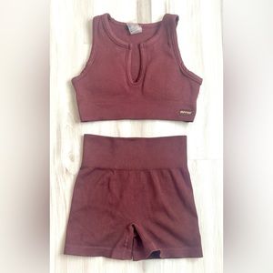 Bo + Tee 2 piece short set size small bottoms and medium top